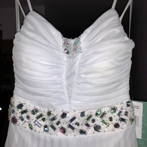 Size 1 long white formal dress